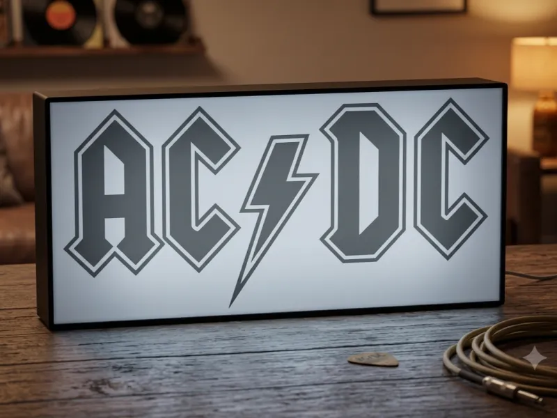 Lampara caja de luz ACDC