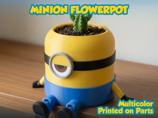 Minion planter, multicolored and in parts, flexi