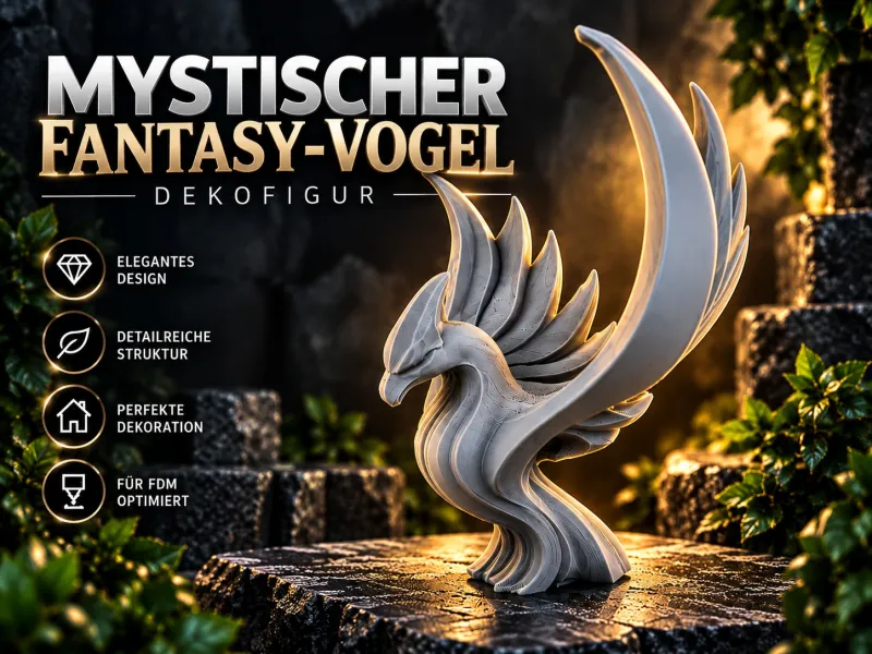 Mystischer Fantasy-Vogel – Elegante Dekofigur
