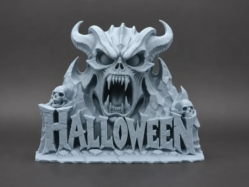Demonic Halloween Sign Decor