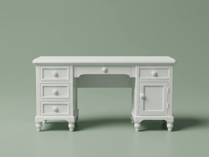 Scrivania classica in legno – Mobili per case delle bambole