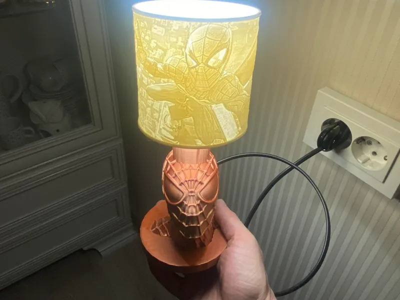 Spiderman lamp lithophane basis