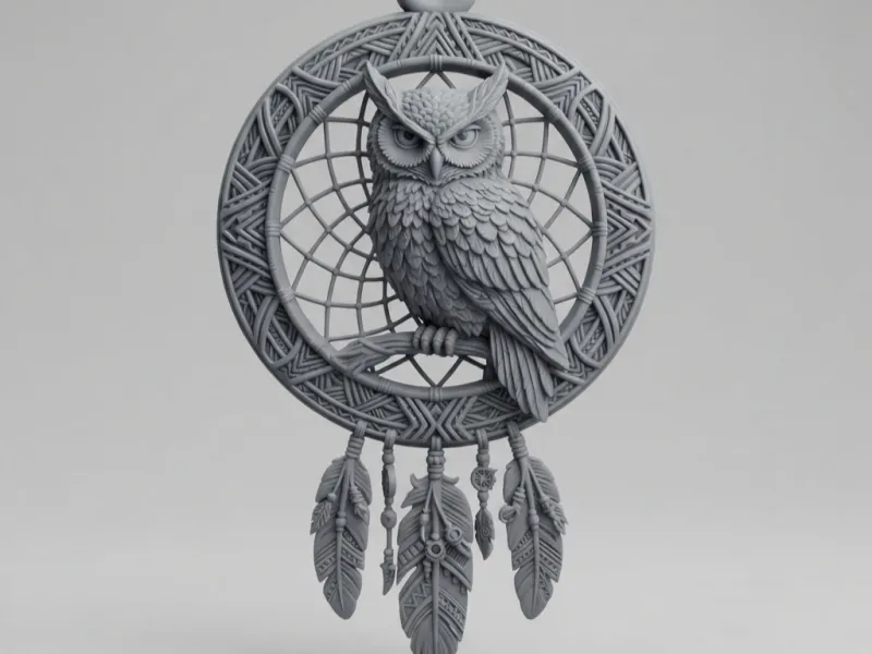 Key Chain design Dream Catcher and Owl
