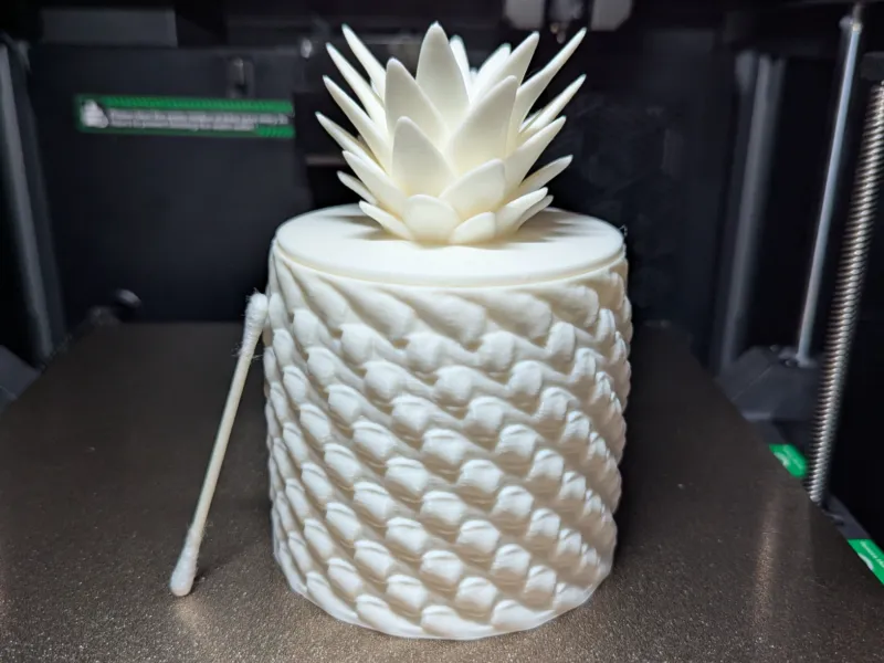 Pineapple Cotton Swab Container - Hygiene Decor