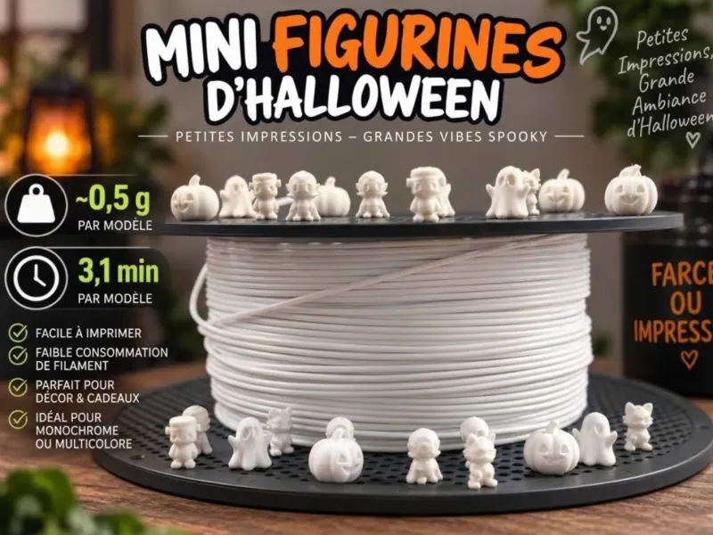 Estatuetas de Halloween em Miniatura Impressas em 3D