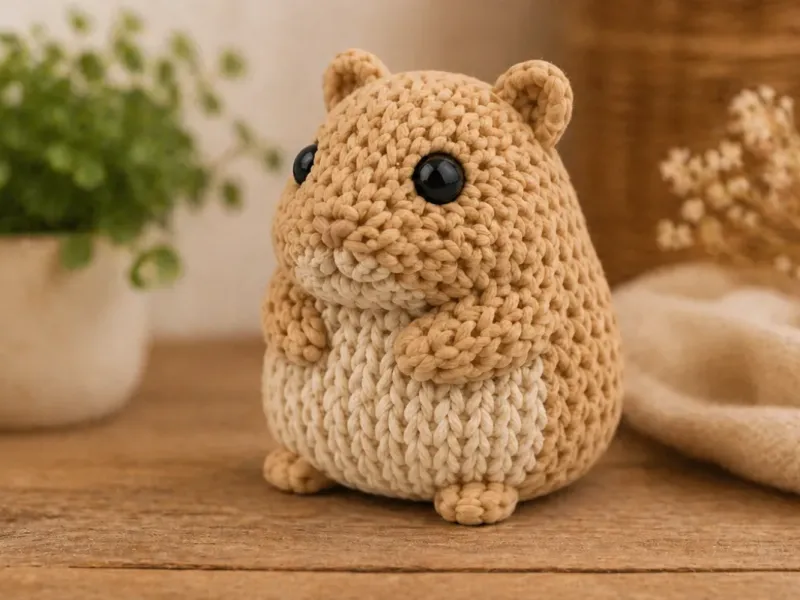 Cute Crochet Hamster – Easy 3D Model