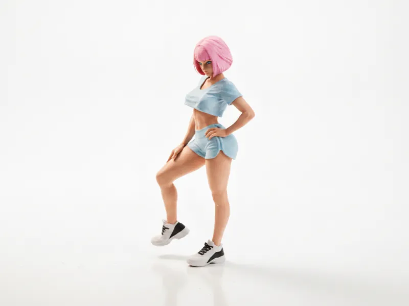 Athletic Female Figurine Sports Character 3D Printable