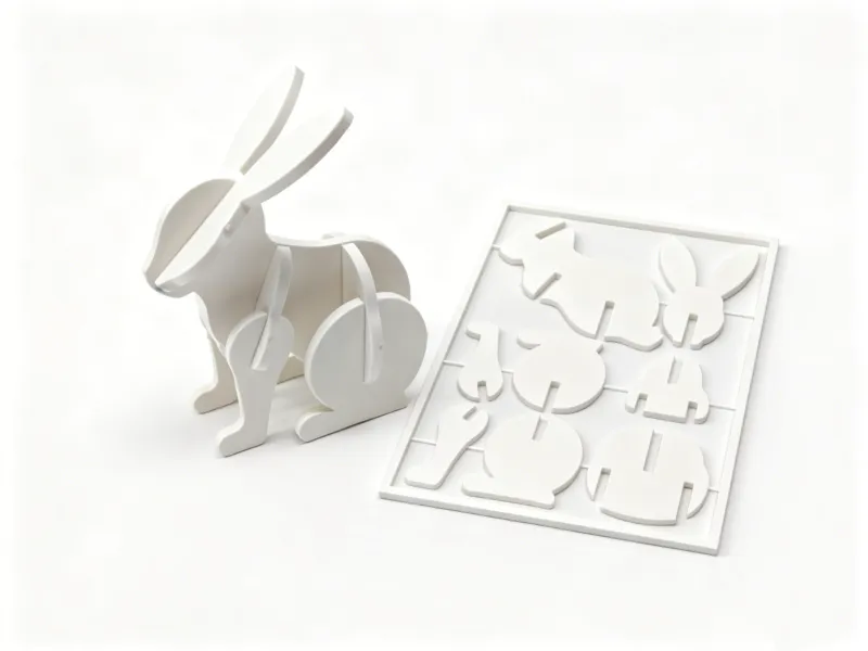 Rabbit Assembly Puzzle Card