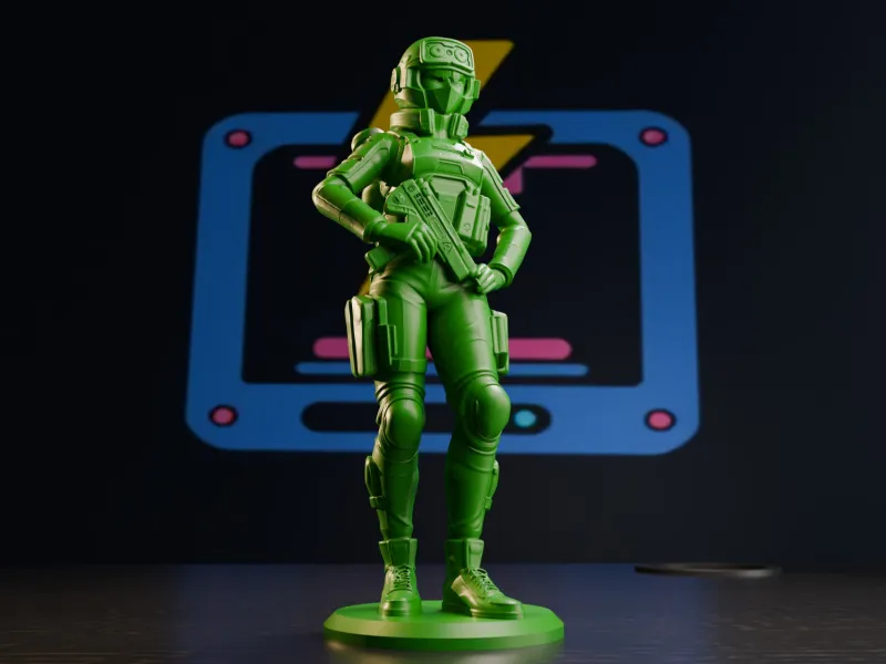 Cyberpunk Jump Pack Security Officer