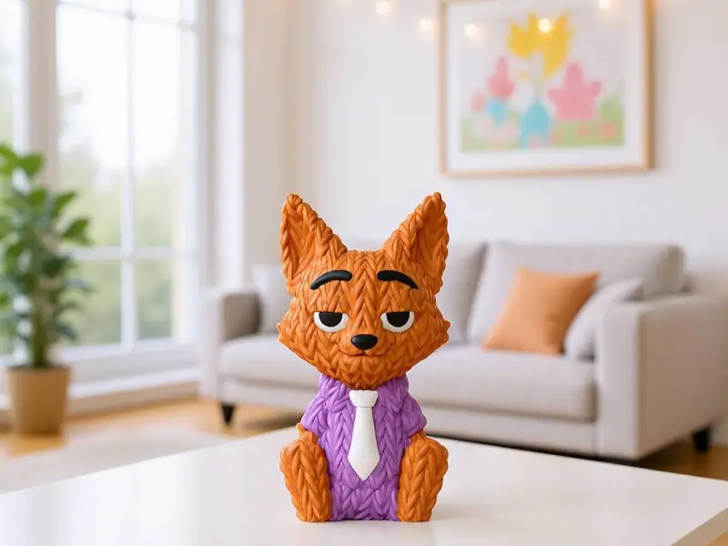 Baby Nick Wilde Fox From Zootopia - Knitted - Crochet