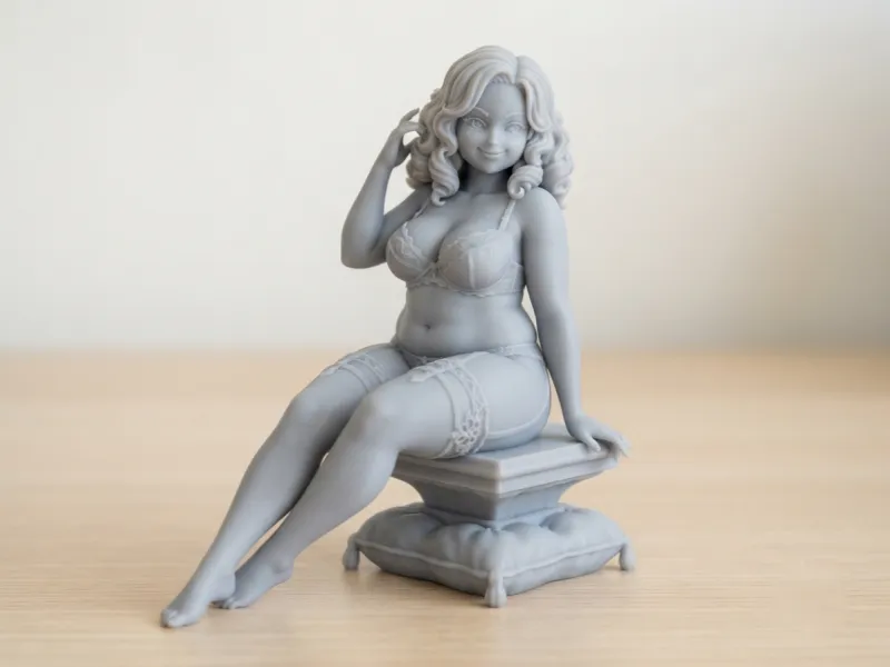 Dolgun Sarışın — Oturan Pin-Up
