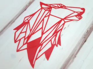 Wolf Wall Art Low Poly