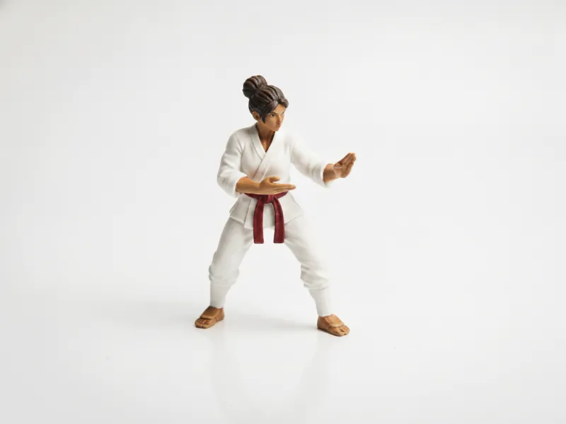 空手道女武者人偶 武术3D打印模型