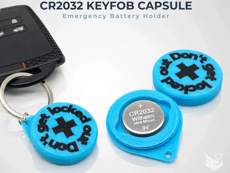 CR2032 Emergency Keyfob Capsule – "Don't Get Locked Out!"