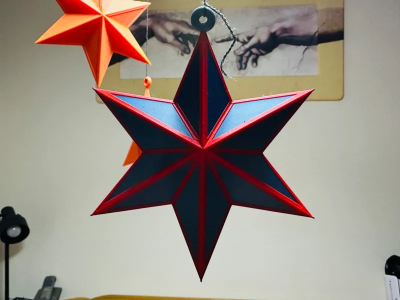 ⭐ Christmas Star Ornament – Support-Free 3D Print
