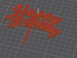HAPPY BIRTHDAY CAKE TOPPER