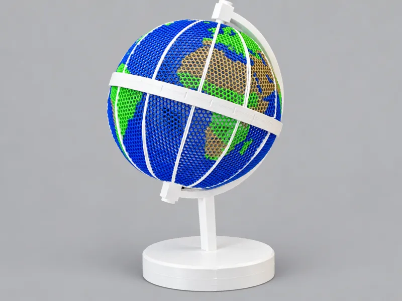 Globo terrestre termoformato