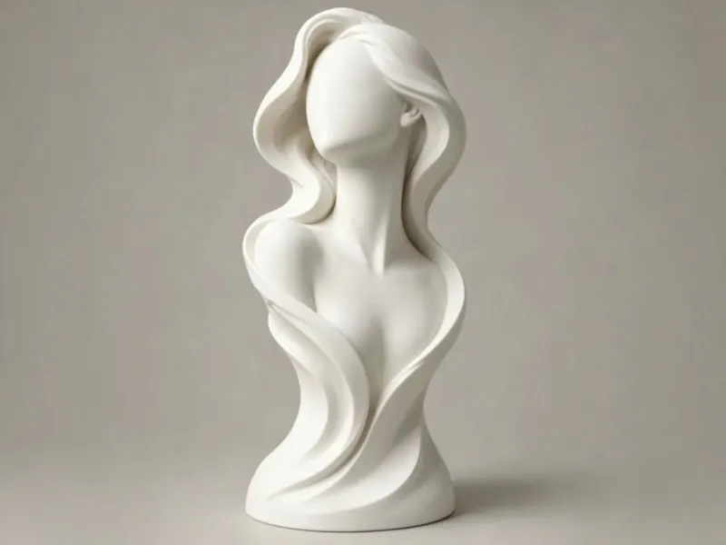 Modern Faceless Bust  Elegant Female Sculpture