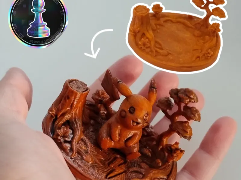 Bonsai Miniature Base with extra character sample