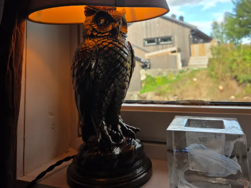 Ugle, laget til lampe
