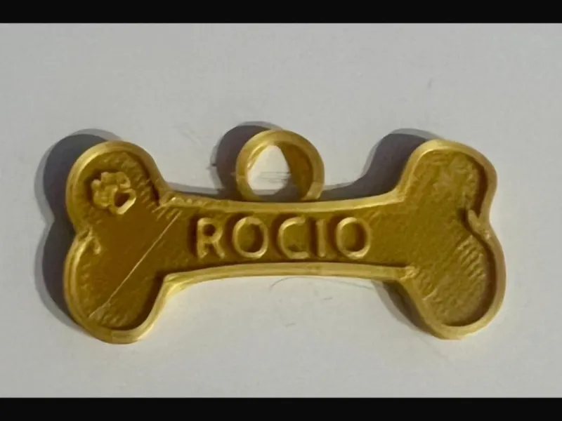 PLAQUITA MASCOTA HUESO