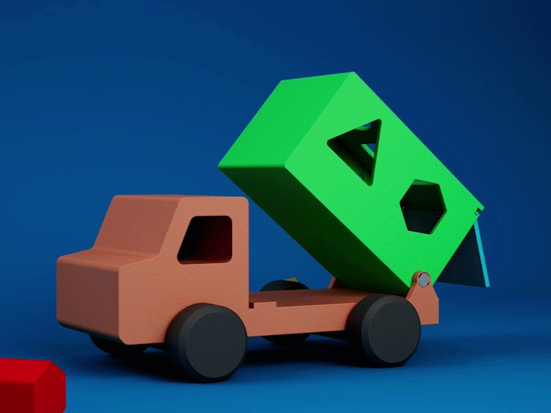 Interactive Montessori Shape Sorter Tipper Truck | Modular