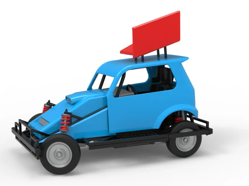 New Zealand Ministock car while turning Version 3 Scale 1:25