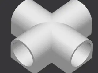 20 mm PVC 4-Way 90° Connector