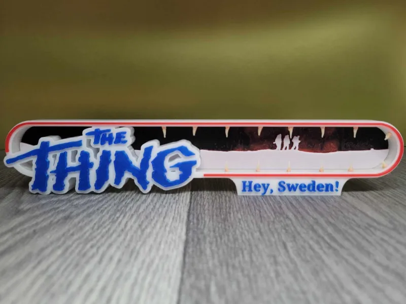The Thing movie logo sign