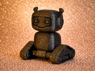Cute Tank Robot – Stylized 3D Printed Mini Figure