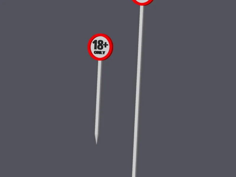 18+ ONLY - Traffic Sign - Cocktailset with stirrer en pick