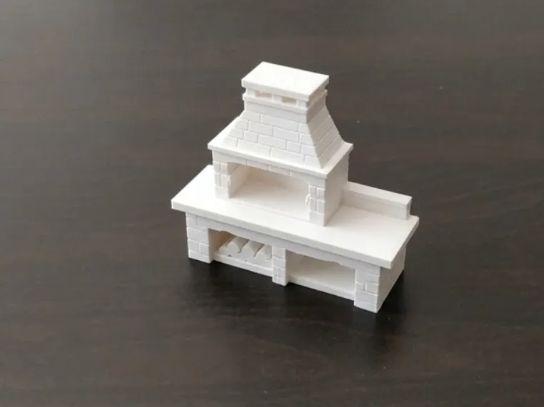 Large Stone Barbecue 1:32