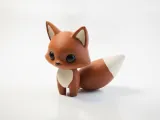 Cute Fox Figurine Chibi Character 3D Printable-0