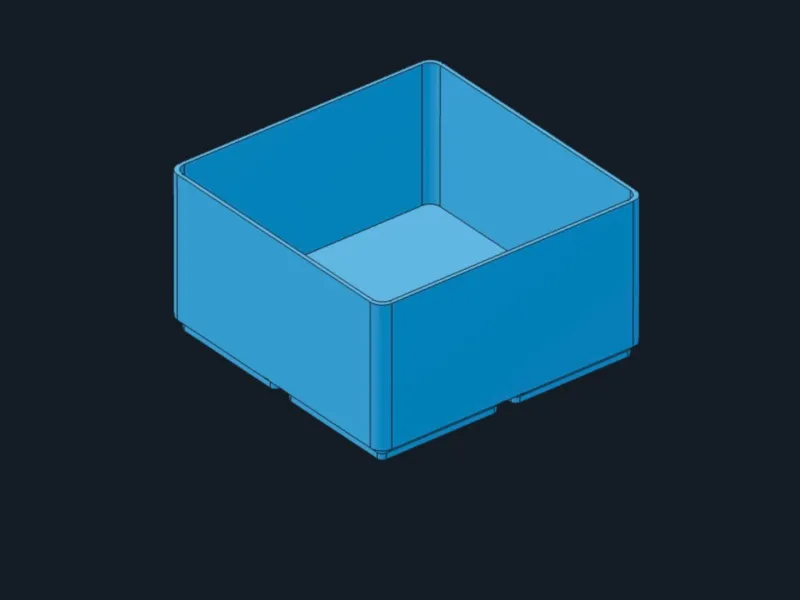 Gridfinity-box-2-2-6 with screw holes