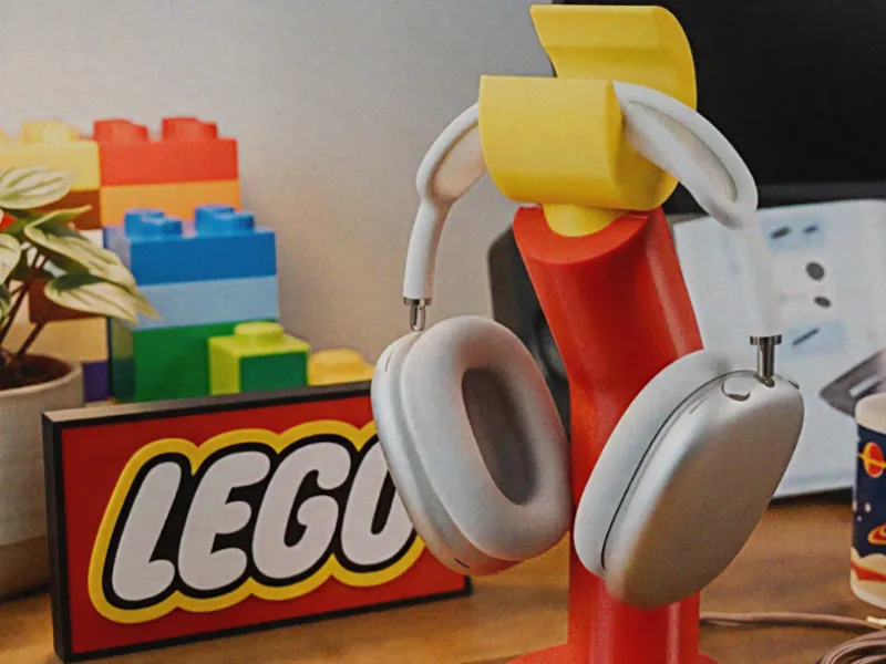 suporte para auscultadores lego
