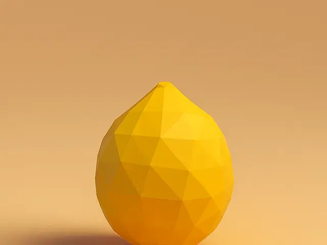 Low Poly Lemon 3D Model