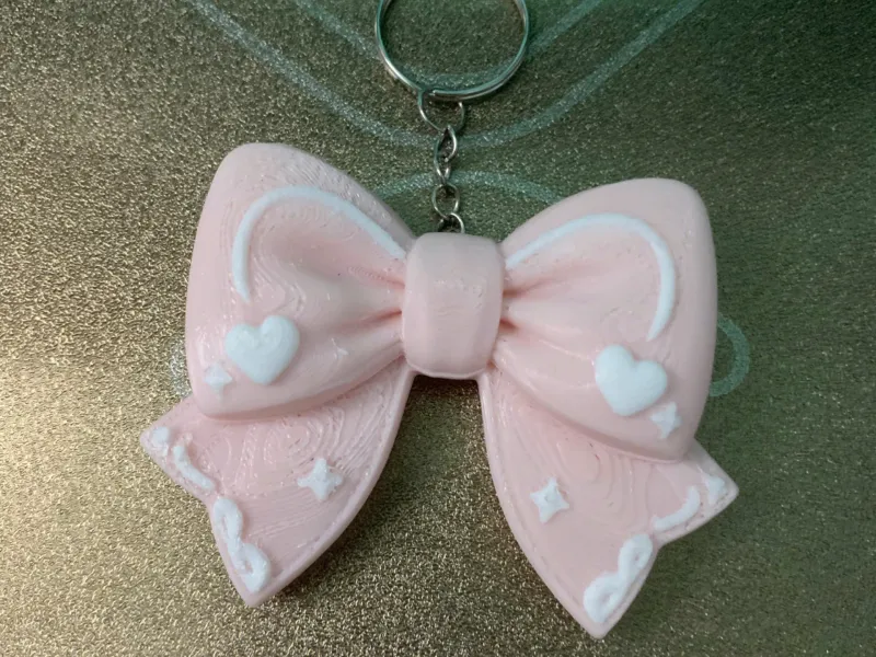 Keychain Pink Bow Sandals