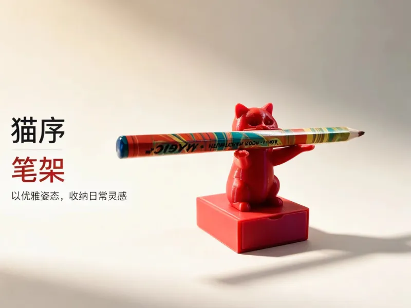 猫序笔架收纳盒