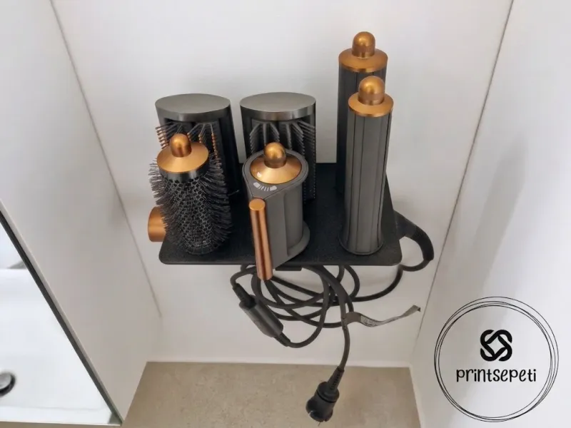 Suporte de Parede para Acessórios e Babyliss Compatível com Dyson Airwrap
