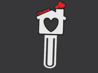 Bookmark Home withe Hearts
