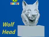 Gray wolf bust - Woft head model - 3D print-0