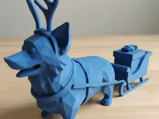 Christmas Sleigh Corgi