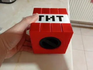 Minecraft TNT Piggy Bank
