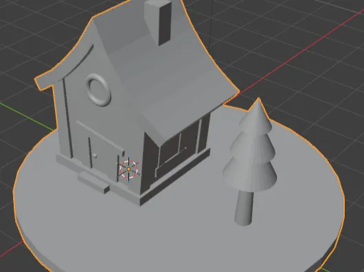 A very simple house made with blender.