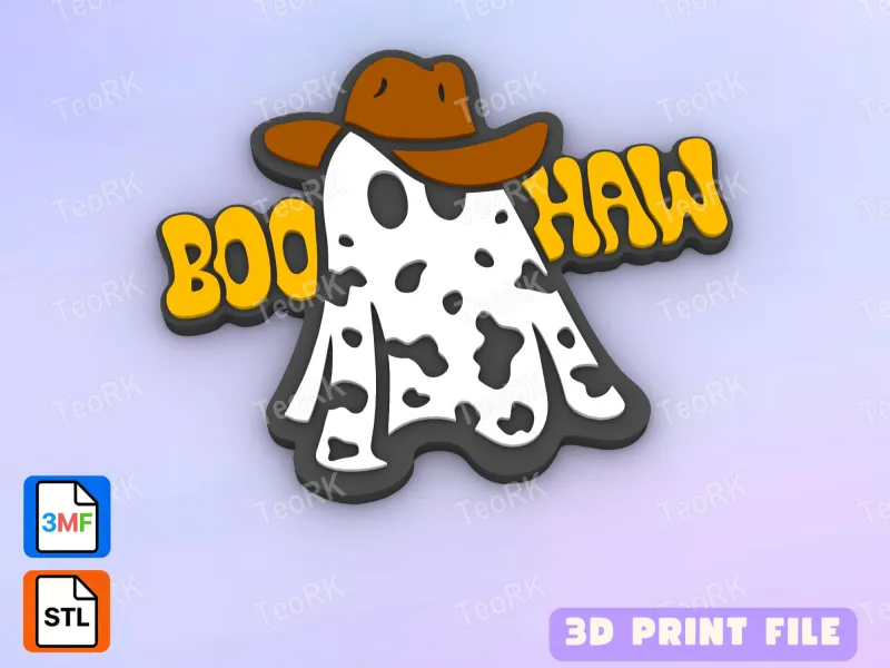 Badge Reel Topper Flat Back cowboy ghost