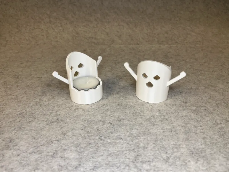 Decoração de fantasma de Halloween para vela