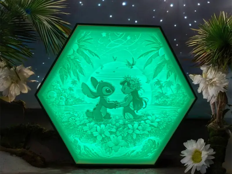 Hexagon Lamp LED RGB - Stitch 006