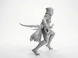 Lady Assassin Figurine Female Character 3D Printable