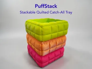 PuffStack - Stackable Quilted Catch-All Tray