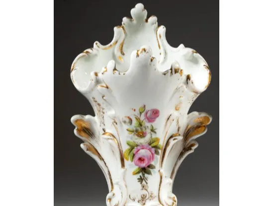 Rococo Floral Porcelain Vase